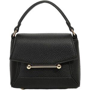 Small Vegan Leather Crossbody Bag with Detachable Strap for Women